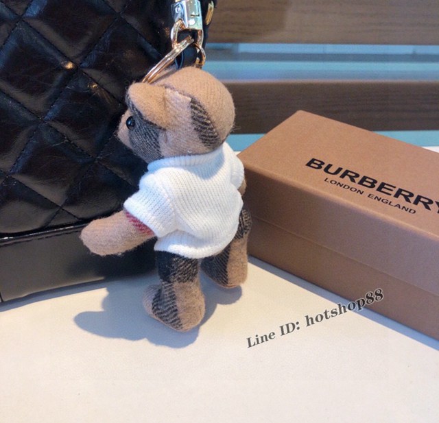 BURBERRY專櫃新款代工廠小熊掛件 巴寶莉風衣熊泰迪熊鑰匙扣掛件 mmyj2701